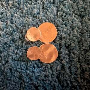 Vintage Rose Gold Plated Hammered Disc Dangle Earrings